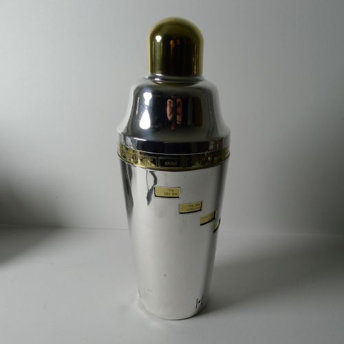 fig 1. Napier Recipe / Menu Cocktail Shaker c.1930's