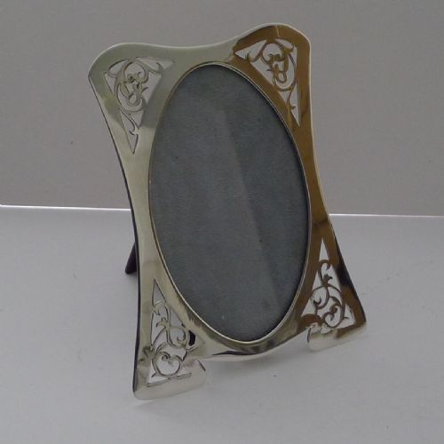 Antique English Pierced Sterling Silver Photograph Frame - 1916
