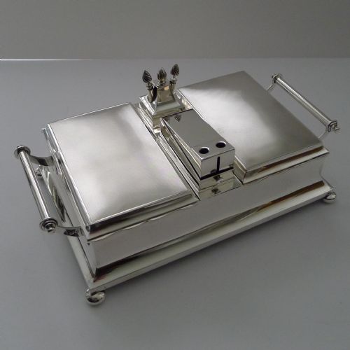 EXCEPTIONAL SILVER CIGAR BOX SMOKING COMPENDIUM BY MAPPIN WEBB - ADDITIONAL PHOTO 3
