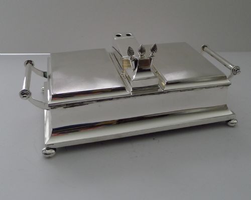 EXCEPTIONAL SILVER CIGAR BOX SMOKING COMPENDIUM BY MAPPIN WEBB - ADDITIONAL PHOTO 4