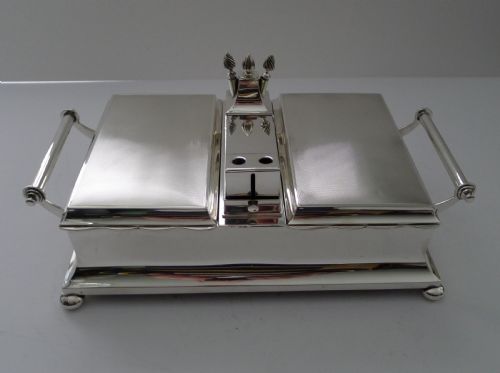 EXCEPTIONAL SILVER CIGAR BOX SMOKING COMPENDIUM BY MAPPIN WEBB - ADDITIONAL PHOTO 15