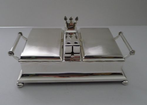 EXCEPTIONAL SILVER CIGAR BOX SMOKING COMPENDIUM BY MAPPIN WEBB - ADDITIONAL PHOTO 17