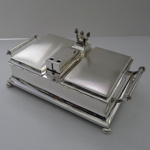 EXCEPTIONAL SILVER CIGAR BOX SMOKING COMPENDIUM BY MAPPIN WEBB - ADDITIONAL PHOTO 18