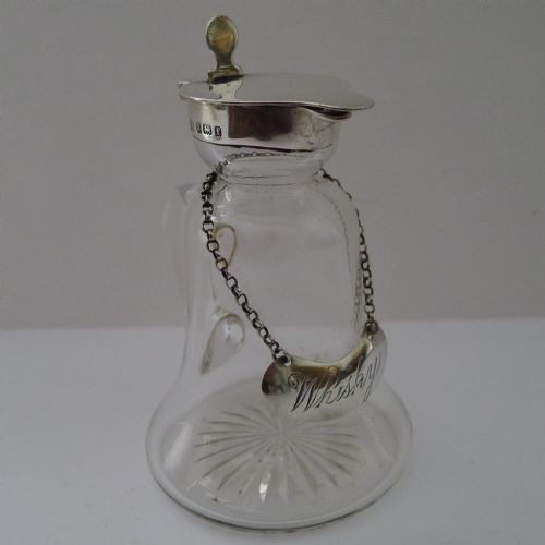Edwardian English Sterling Silver Mounted Whisky Tot / Chotopeg- 1905