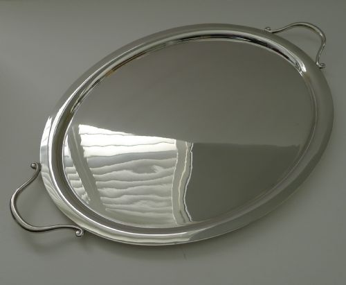 ART DECO SILVER PLATED COCKTAIL TRAY BY ASPREY LONDON C1930 - ADDITIONAL PHOTO 3