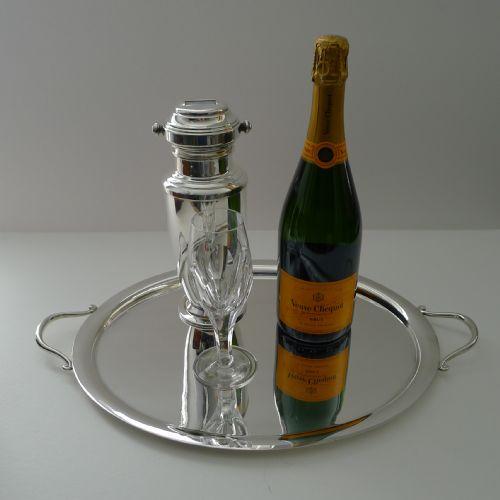 ART DECO SILVER PLATED COCKTAIL TRAY BY ASPREY LONDON C1930 - ADDITIONAL PHOTO 7