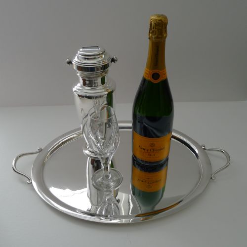 ART DECO SILVER PLATED COCKTAIL TRAY BY ASPREY LONDON C1930 - ADDITIONAL PHOTO 8
