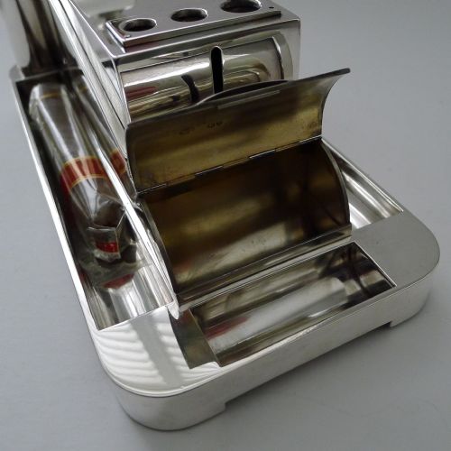 RARE ENGLISH VICTORIAN SILVER CIGAR COMPENDIUM ON WHEELS - ADDITIONAL PHOTO 5