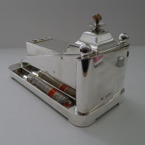 RARE ENGLISH VICTORIAN SILVER CIGAR COMPENDIUM ON WHEELS - ADDITIONAL PHOTO 9