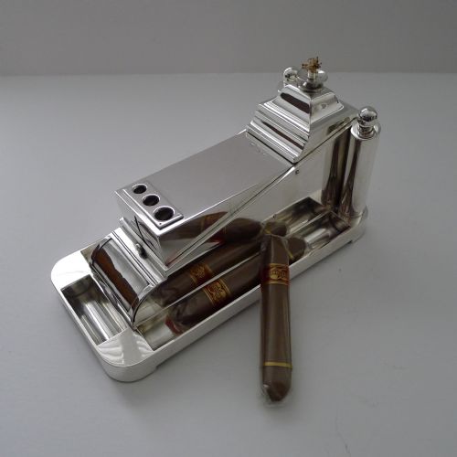 RARE ENGLISH VICTORIAN SILVER CIGAR COMPENDIUM ON WHEELS - ADDITIONAL PHOTO 14