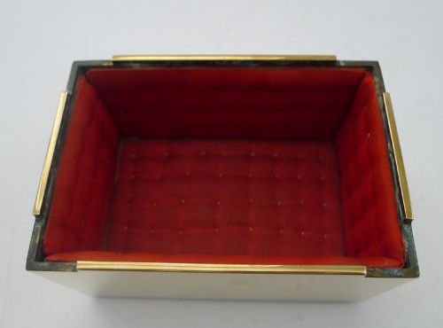 ANTIQUE FRENCH CAST BRASS JEWELLERY BOX CASKET C1900 - ADDITIONAL PHOTO 2