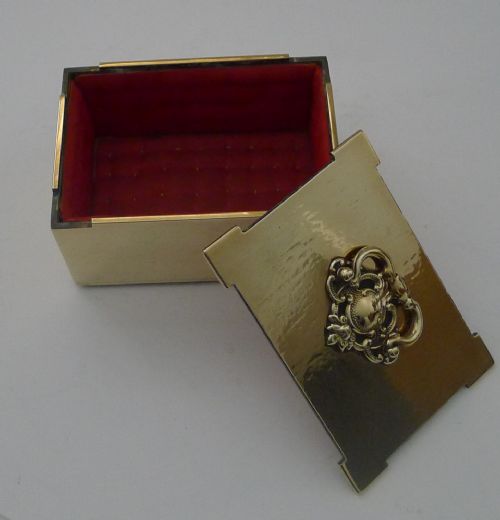 ANTIQUE FRENCH CAST BRASS JEWELLERY BOX CASKET C1900 - ADDITIONAL PHOTO 7