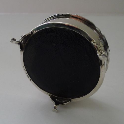 ANTIQUE ENGLISH STERLING SILVER JEWELLERY BOX 1918 - ADDITIONAL PHOTO 4