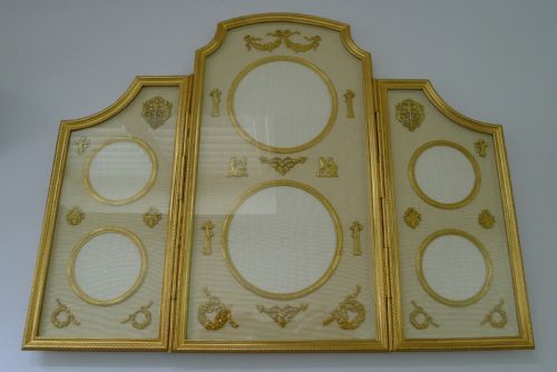 fig 1. Magnificent French Gilded Bronze Six Aperture Picture Frame