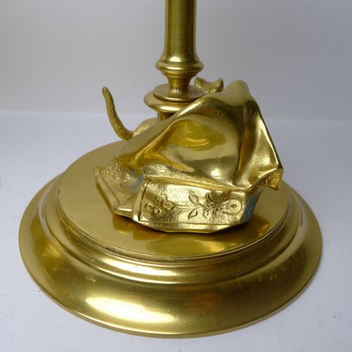 PLAYING CATS OR KITTENS GILDED BRONZE DESK SET C1890 - ADDITIONAL PHOTO 3