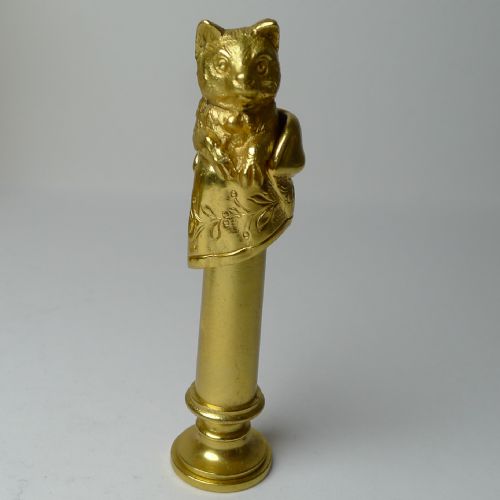 PLAYING CATS OR KITTENS GILDED BRONZE DESK SET C1890 - ADDITIONAL PHOTO 9