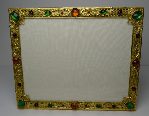 FRENCH GILDED BRONZE PASTE STONE PICTURE FRAME TWOWAY - ADDITIONAL PHOTO 7