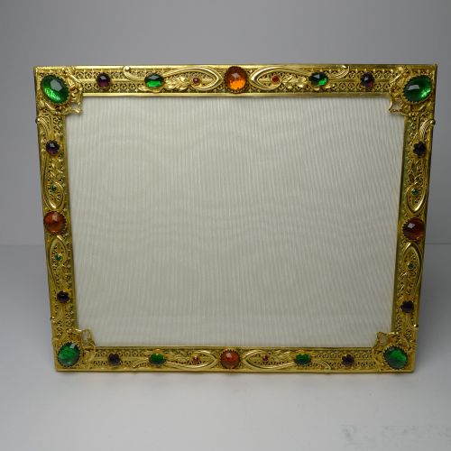 FRENCH GILDED BRONZE PASTE STONE PICTURE FRAME TWOWAY - ADDITIONAL PHOTO 8