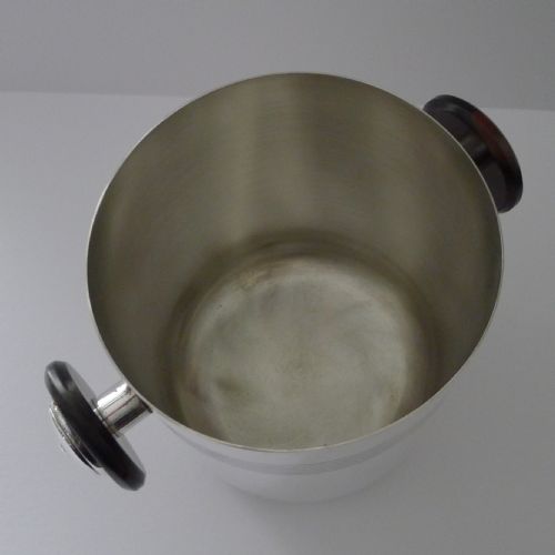 RARE FRENCH CHRISTOFLE ART DECO CHAMPAGNE BUCKET WINE COOLER C1940 - ADDITIONAL PHOTO 1