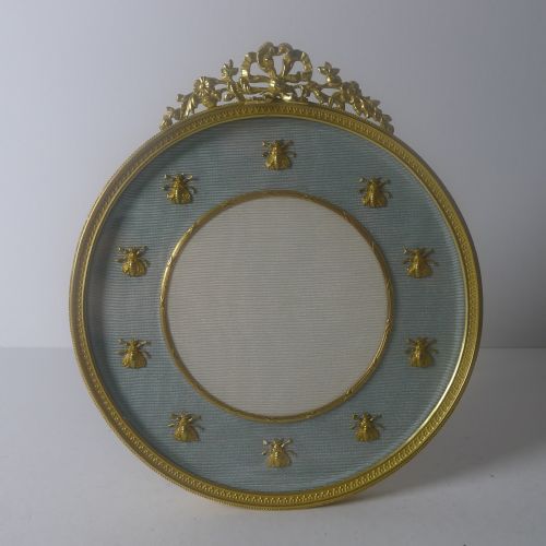 Antique French Gilded Bronze Photograph / Picture Frame - Napoleonic Bees