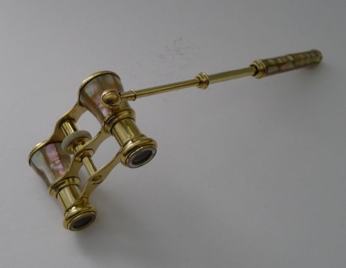 Asprey, London - Pair Mother of Pearl Opera Glasses C.1910/1920