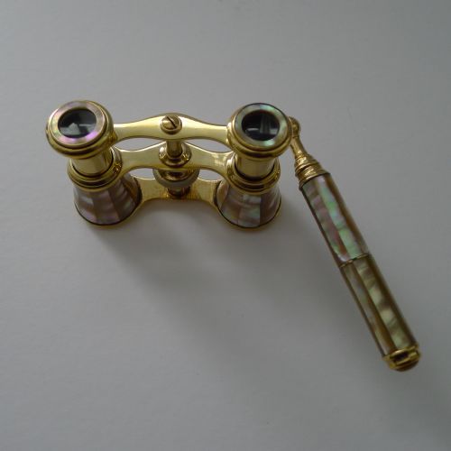 fig 1. Asprey, London - Pair Mother of Pearl Opera Glasses c.1910/1920