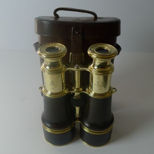 fig 1. Pair WW1 Binoculars - British Officer's Issue by LeMaire, Paris