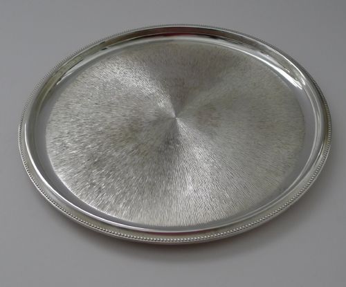 SMALL MODERNIST ENGLISH SILVER PLATED COCKTAIL TRAY C1960 - ADDITIONAL PHOTO 1