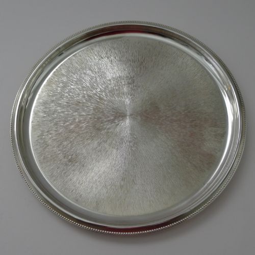 SMALL MODERNIST ENGLISH SILVER PLATED COCKTAIL TRAY C1960 - ADDITIONAL PHOTO 4