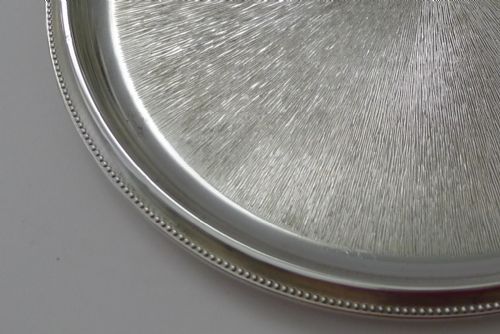 SMALL MODERNIST ENGLISH SILVER PLATED COCKTAIL TRAY C1960 - ADDITIONAL PHOTO 8