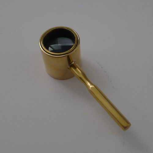 Antique English Brass Coddington Magnifying Glass C.1880