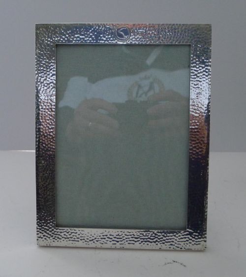 fig 1. Smart Antique English Planished Sterling Silver Picture Frame
