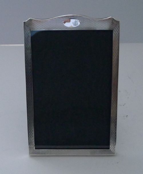 fig 1. Antique Engine-Turned Sterling Silver Picture Frame