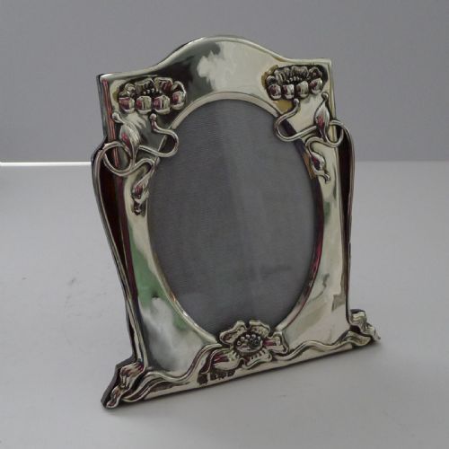 English Silver Art Nouveau Picture Frame - 1902