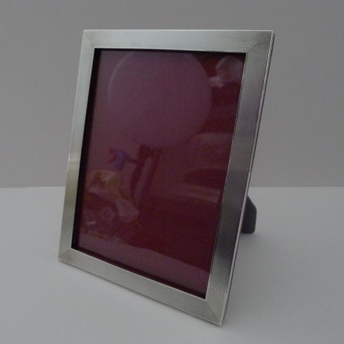 Large Two-way Engine Turned Sterling Silver Picture Frame