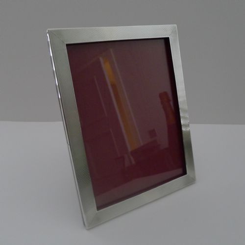 fig 1. Large Two-Way Engine Turned Sterling Silver Picture Frame