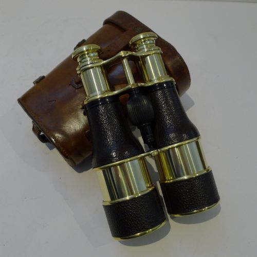 Pair Ww1 Binoculars and Case, British Officer's Issue, 1918, Colmont, Paris