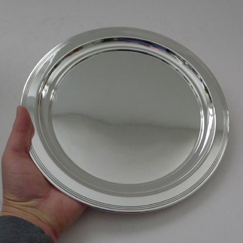 fig 1. Elegant Art Deco Silver Plated Cocktail Tray by J B Chatterley & Sons Ltd.