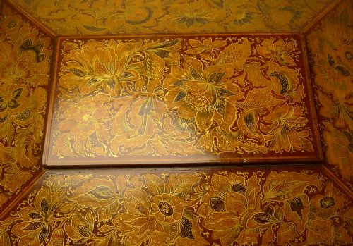 STUNNING ANTIQUE ENGLISH REGENCY PENWORK GAMES BOX C1820 - ADDITIONAL PHOTO 8