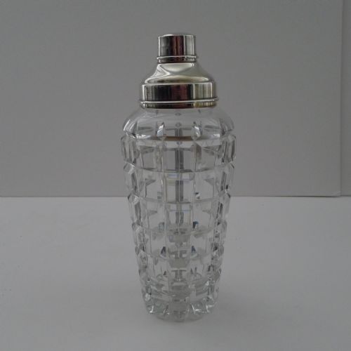 Continental Sterling Silver Topped Cut Crystal Shaker