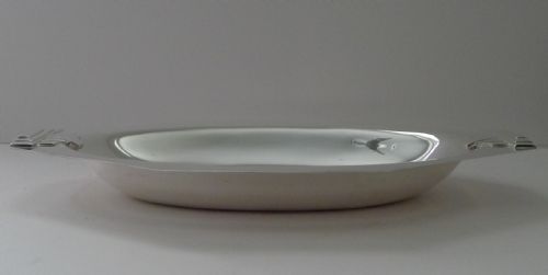 FRENCH SILVER PLATED ART DECO BREAD BASKET BOWL BY BRILLE PARIS - ADDITIONAL PHOTO 4