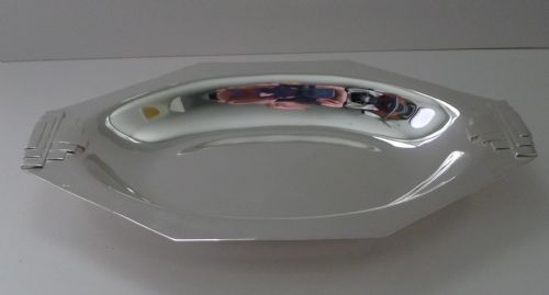 FRENCH SILVER PLATED ART DECO BREAD BASKET BOWL BY BRILLE PARIS - ADDITIONAL PHOTO 5