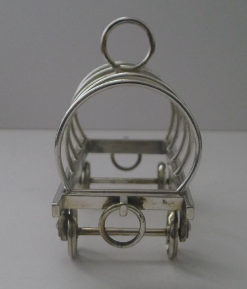 RARE ANTIQUE ENGLISH NOVELTY TOAST RACK WAGON CARAVAN REG 1879 - ADDITIONAL PHOTO 5