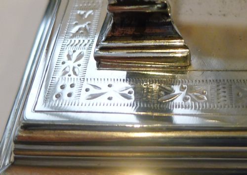 ANTIQUE ENGLISH SILVER PLATED CRUET SET C1880 - ADDITIONAL PHOTO 1