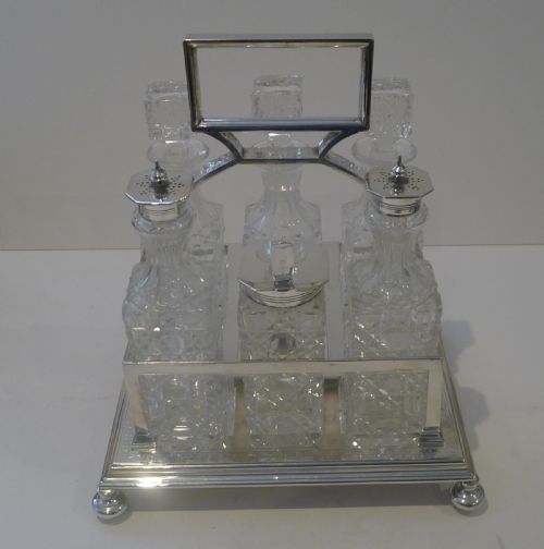 ANTIQUE ENGLISH SILVER PLATED CRUET SET C1880 - ADDITIONAL PHOTO 8
