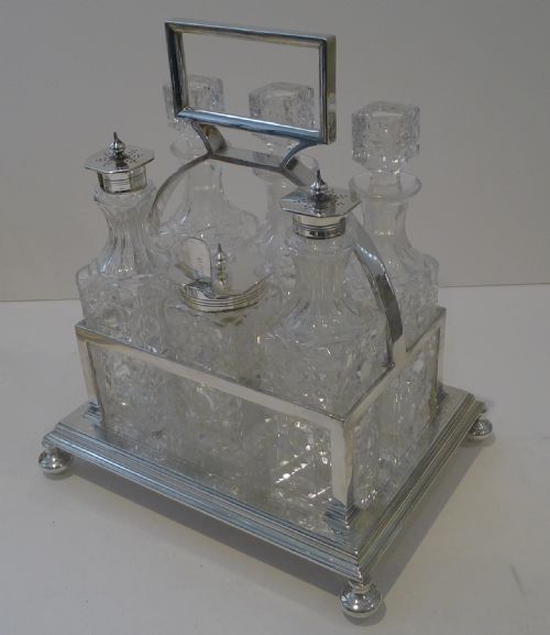 ANTIQUE ENGLISH SILVER PLATED CRUET SET C1880 - ADDITIONAL PHOTO 9