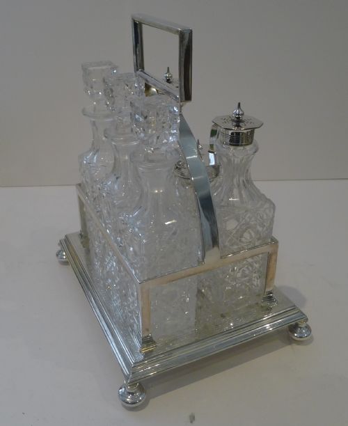 ANTIQUE ENGLISH SILVER PLATED CRUET SET C1880 - ADDITIONAL PHOTO 11