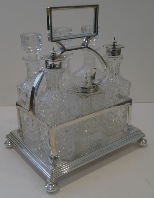 ANTIQUE ENGLISH SILVER PLATED CRUET SET C1880 - ADDITIONAL PHOTO 13