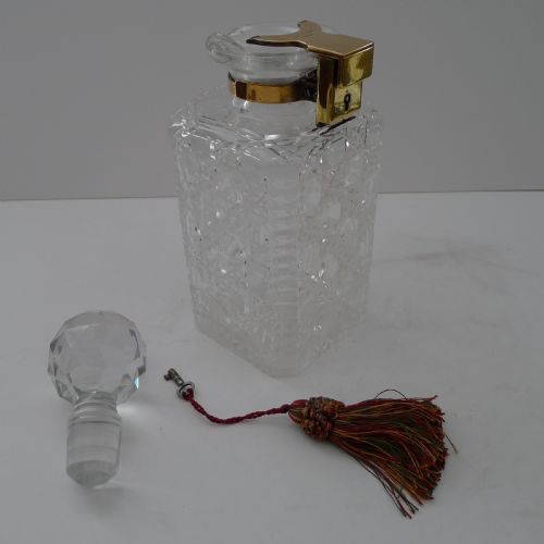 fig 1. Betjemanns Patent Locking Spirit / Whisky Decanter c.1890