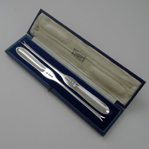 Pair Cased Lobster / Seafood Picks - Harrods - London 1929